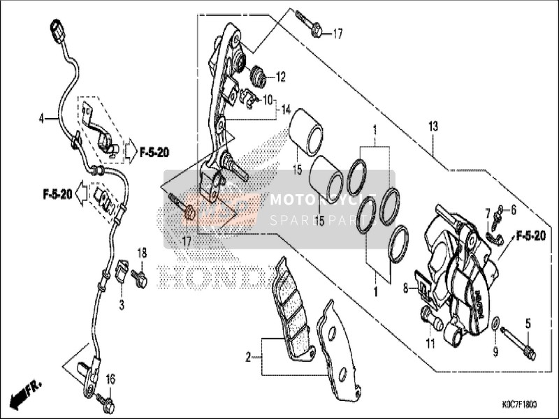 45150K0BT01, Sub Ens De Calibrador,  De, Honda, 0